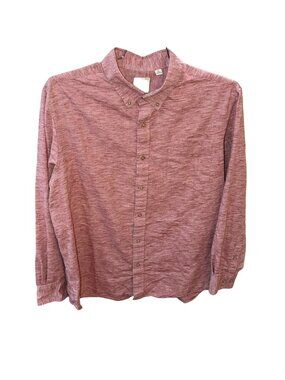 ROWM Long Sleeve Button Down Casual Dress Shirt Cotton Blend XL‎ Work Travel